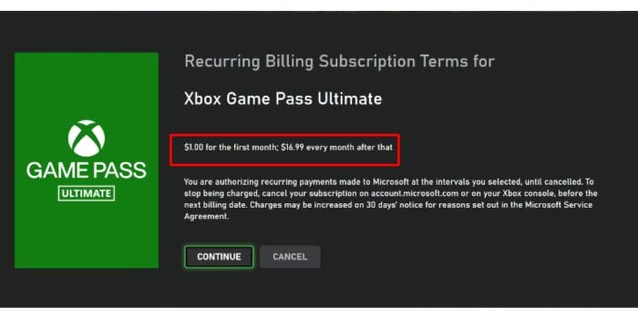 $1 Xbox Game Pass Deal